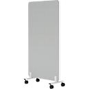 Mobile Akustik-Stellwand Omit Flex auf Rollen, 40 mm stark, B 800 x H 1400 mm, hellgrau