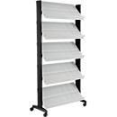 Mobile Brochure Display UNO, grey