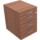 Mobile pedestal ARLON OFFICE, W 420 x D 560 x H 585 mm, walnut Canaletto decor