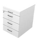 Mobile pedestal ARLON OFFICE, W 420 x D 560 x H 585 mm, white