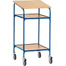 Mobile pedestal desk with 2 shelves, L 605 x W 695 x H 1195 mm