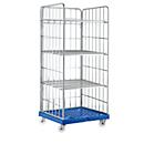Mobile shelving, H 1800 x W 815 x D 724 mm, dark blue