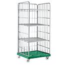 Mobile shelving, H 1800 x W 815 x D 724 mm, green