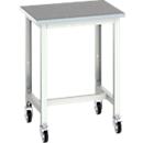Mobile Werkbank Bott verso, Linoleum-Platte, mit Querstrebenset, B 700 x T 600 x H 930 mm, RAL 7035 Lichtgrau