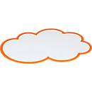 Moderationskarten, wolkenförmig, 150 x 230 mm, selbstkleb., 20 Stück, weiß/rot