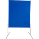 Moderationstafel Franken Pro Line, Hoch- & Querformat, beidseitig verwendbar, B 1200 x H 1500 mm, Filzoberfläche blau