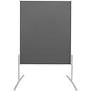 Moderationstafel Franken Pro Line, Hoch- & Querformat, beidseitig verwendbar, B 1200 x H 1500 mm, Filzoberfläche grau 