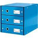 Module à 3 tiroirs Click + Store LEITZ®, en carton, bleu