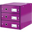 Module à 3 tiroirs Click + Store LEITZ®, en carton, violet