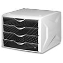 Module à 4 tiroirs Caméléon Helit, noir