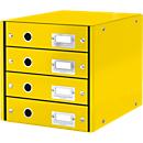 Module à 4 tiroirs Click + Store LEITZ®, en carton, jaune