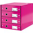Module à 4 tiroirs Click + Store LEITZ®, en carton, rose