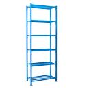 Module de base pour rayonnages à emboîter, avec 6 étagères de caillebotis, l. 1260 x P 800 x H 3000 mm