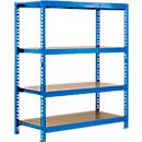module de base, rayonnage à emboîter pour rayonnage à longue portée, 4 étagères, H. 2400 x l. 1600 x P 600 mm