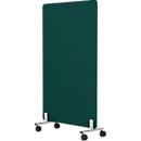 Modus mobiele scheidingswand met wielen, 25 mm dik, B 1000 x H 1400 mm, groen