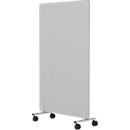 Modus mobiele scheidingswand met wielen, 25 mm dik, B 1000 x H 1800 mm, lichtgrijs