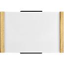 moedel deurlabel LMH, DIN A6, hout en aluminium frame, individueel labelbaar, polyester afdekking, zelfklevende montage, B 160 x H 103 mm, ahorn