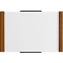 moedel deurlabel LMH, DIN A6, hout en aluminium frame, individueel labelbaar, polyester afdekking, zelfklevende montage, B 160 x H 103 mm, eik