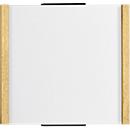 moedel deurlabel LMH, houten frame, personaliseerbaar, polyester hoes, zelfklevende montage, B 160 x H 148 mm, ahorn