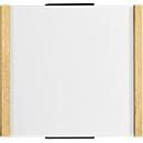 moedel deurlabel LMH, houten frame, personaliseerbaar, polyester hoes, zelfklevende montage, B 160 x H 148 mm, eik