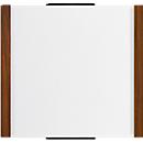moedel deurlabel LMH, houten frame, personaliseerbaar, polyester hoes, zelfklevende montage, B 160 x H 148 mm, walnoot