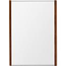 moedel Panneau mural LMH, DIN A4, format vertical, cadre en bois, aluminium, montage collé ou vissé, L 221,5 x H 299,5 mm, noyer, argent/noyer