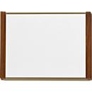 moedel Plaque de porte LMH, DIN A6, inscriptible individuellement, couverture polyester, montage adhésif, L 159,5 x H 105,5 mm, aluminium, bronze/noyer