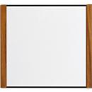 moedel Türschild LMH, Aluminium- und Holzrahmen, Holzart wählbar, Polyester-Abdeckung, Klebemontage, B 159,5 x H 150,5 mm, schwarz/Eiche