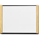 moedel Türschild LMH, DIN A6, individuell beschriftbar, Polyester-Abdeckung, Klebemontage, B 159,5 x H 105,5 mm, Aluminium, schwarz/Ahorn