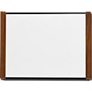 moedel Türschild LMH, DIN A6, individuell beschriftbar, Polyester-Abdeckung, Klebemontage, B 159,5 x H 105,5 mm, Aluminium, schwarz/Nussbaum