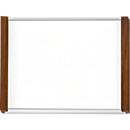 moedel Türschild LMH, DIN A6, individuell beschriftbar, Polyester-Abdeckung, Klebemontage, B 159,5 x H 105,5 mm, silber/Nussbaum