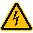 moedel waarschuwingsbord "Waarschuwing voor elektrische spanning" - aluminium, 200 mm, volgens DIN EN ISO 7010