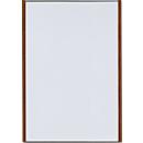 moedel wandbord LMH, DIN A3, staand formaat, frame van hout en aluminium, zelfklevend of schroefbevestiging, B 308,5 x H 422,5 mm, zilver/walnoot