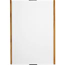 moedel wandbord LMH, DIN A3, staand formaat, houten frame met afdekkappen, kleef- of schroefbevestiging, B 309 x H 420 mm, zilver/eiken