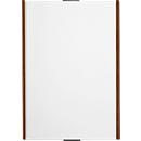 moedel wandbord LMH, DIN A3, staand formaat, houten frame met afdekkappen, kleef- of schroefbevestiging, B 309 x H 420 mm, zilver/walnoot