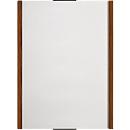 moedel wandbord LMH, DIN A4, staand formaat, houten frame met afdekkappen, zelfklevende of schroefbevestiging, B 222 x H 297 mm, zilver/walnoot