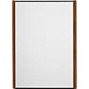 moedel Wandschild LMH, DIN A4, Hochformat, Holzrahmen, Aluminium, Klebe- oder Schraubmontage, B 221,5 x H 299,5 mm, Nussbaum, schwarz/Nussbaum