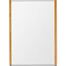 moedel Wandschild LMH DIN A4, Hochformat, individuell beschriftbar, Klebe- oder Schraubmontage, B 221,5 x H 299,5 mm, silber/Eiche