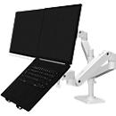 Monitorarm Ergotron LX Pro Dual Direct, für 2 Displays bis 24″, neig-/schwenk-/drehbar, höhenverstellbar, Tischhalterung, VESA, Metall, weiß