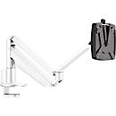 Monitorarm Novus CLU II C, voor 1 monitor tot 7 kg, met tafelbevestiging, kantel/zwenk/in hoogte verstelbaar, wit