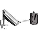 Monitorarm Novus CLU III C, voor 1 monitor tot 7 kg, met tafelbevestiging, kantel/zwenk/in hoogte verstelbaar, zilver/antraciet