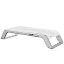 Monitorständer Fellowes Hana™, 3-fach höhenverstellbar, USB-Anschlüsse, bis 18 kg, weiss