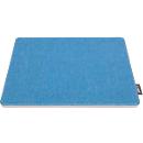 Mouse pad Sigel Eyestyle, W 250 x D 200 x H 7 mm, textile surface made of recycled PET, light blue/dark gray