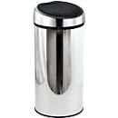 MSV Abfalleimer Touch, Soft-Close, Edelstahl, bis zu 30 Liter, B 310 x H 650 x T 310 mm, grau