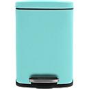 MSV Spirella Poubelle à pédale Akira, 5 l, acier, aqua