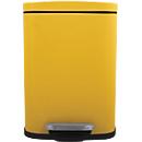 MSV Spirella Poubelle à pédale Akira, 5 l, carrée, acier mat, safran