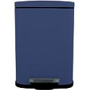 MSV Spirella Poubelle à pédale Akira, 5 l, rectangulaire, acier mat, bleu