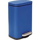 MSV Spirella Poubelle à pédale Akira, 5 l, rectangulaire, acier mat, bleu royal