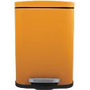 MSV Spirella Poubelle à pédale Akira, 5 l, rectangulaire, acier mat, orange