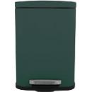 MSV Spirella Poubelle à pédale Akira, 5 l, rectangulaire, acier mat, vert foncé